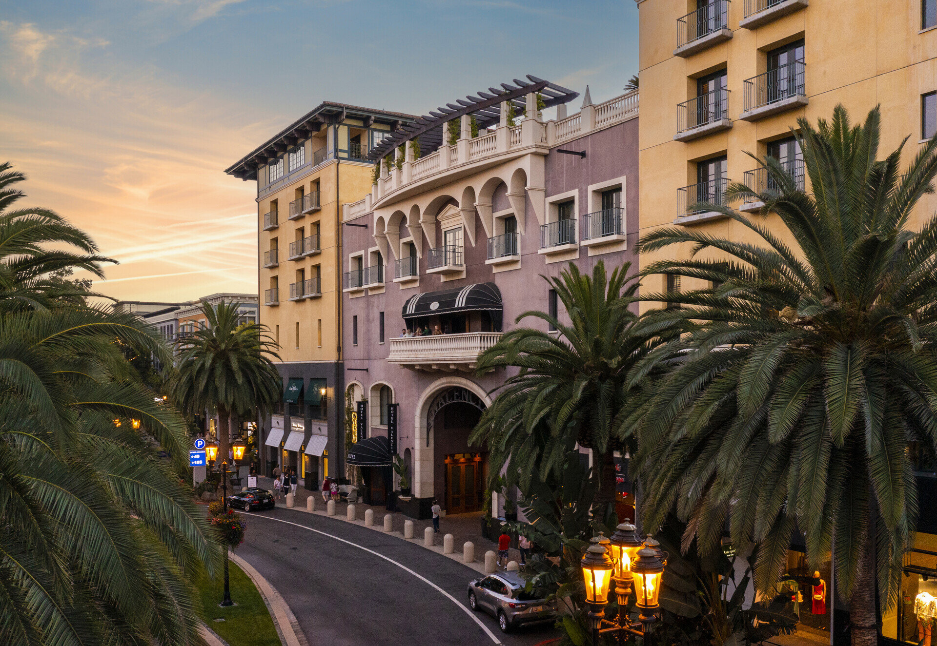 Hotel Entrance at Dusk