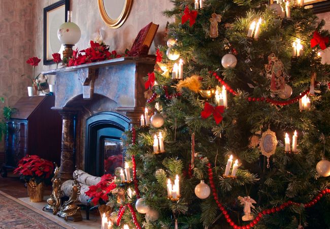 The Winchester Mystery House Decorated for Christmas